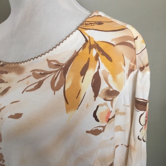 Alfred Dunner tunic top Sz 1X. Fall colors, pullon, long sleeves. - Picture 4 of 9